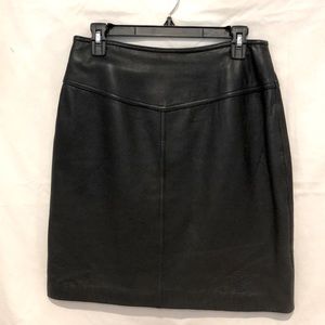The Limited Black Genuine Leather Skirt size 10